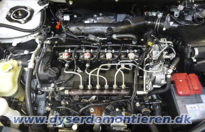 Aftrkning af indsprjtningsdyser fra Peugeot /
                Citroen med 1.6 HDi 16V motor